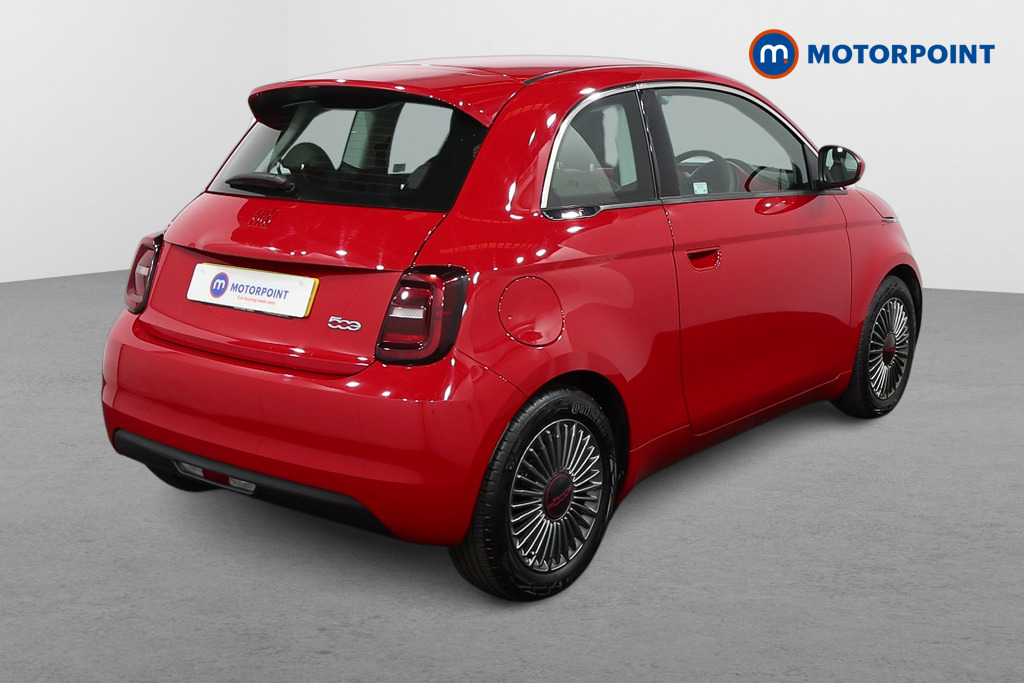 Fiat 500 RED Automatic Electric Hatchback - Stock Number (1437343) - Drivers side rear corner