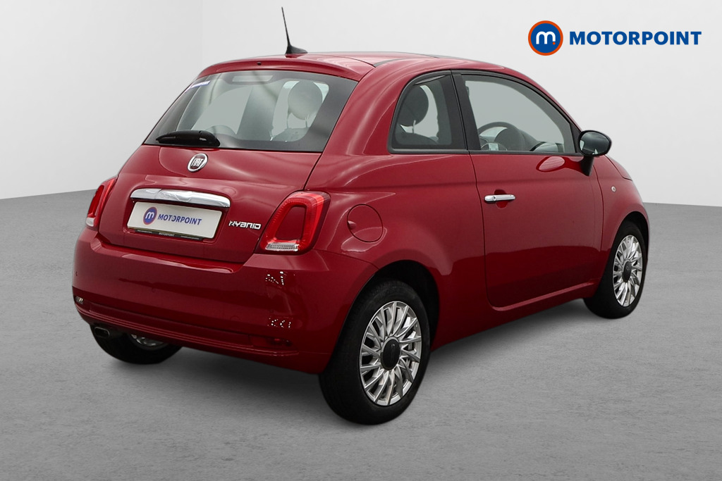 Fiat 500 Lounge Manual Petrol-Electric Hybrid Hatchback - Stock Number (1471395) - Drivers side rear corner