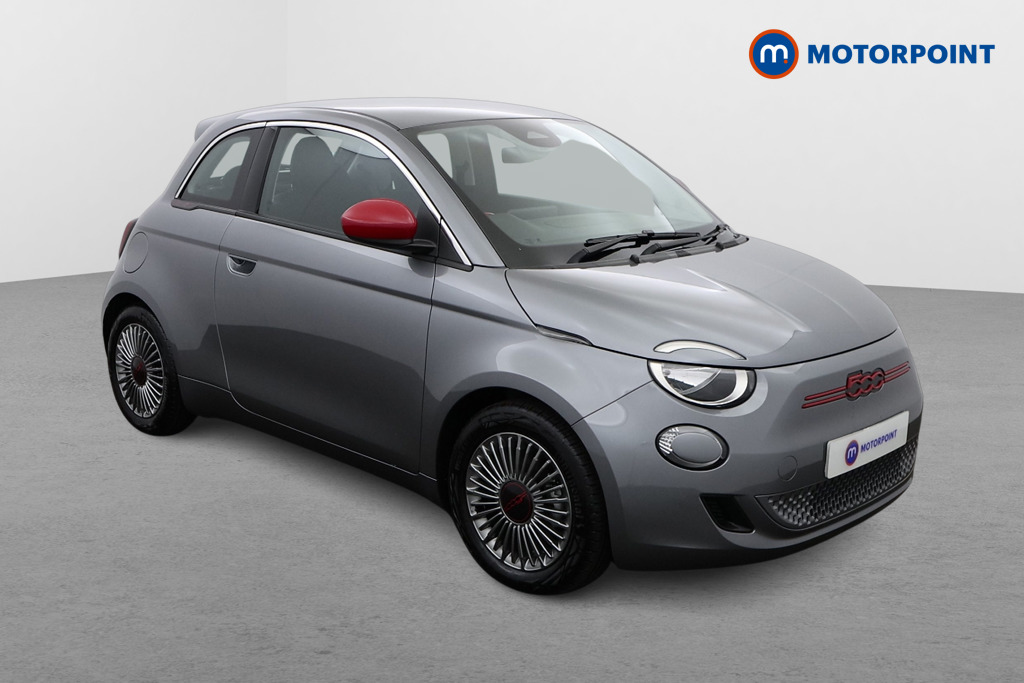 Fiat 500 RED Automatic Electric Hatchback - Stock Number (1498157) - Drivers side front corner