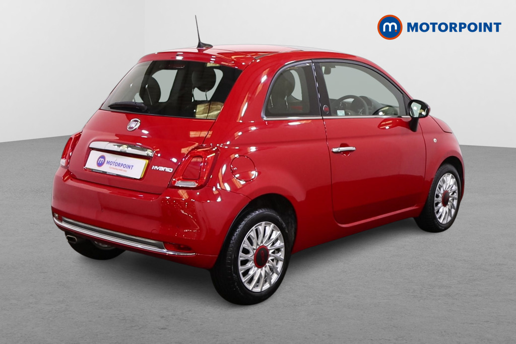 Fiat 500 RED Manual Petrol-Electric Hybrid Hatchback - Stock Number (1497409) - Drivers side rear corner