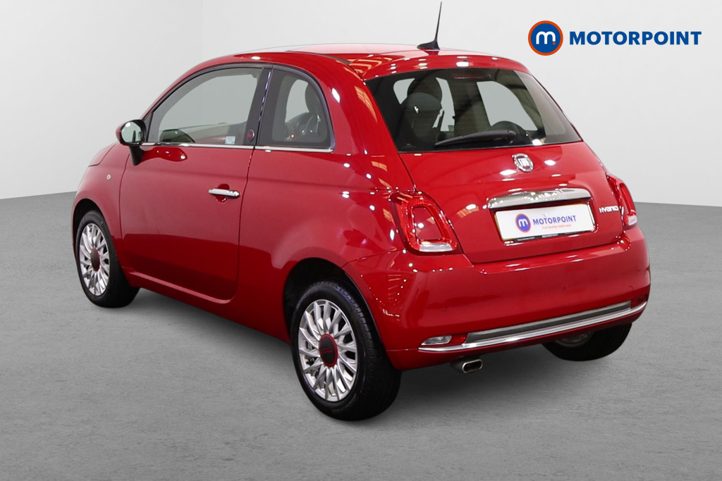 Fiat 500 RED Manual Petrol-Electric Hybrid Hatchback - Stock Number (1497409) - Passenger side rear corner