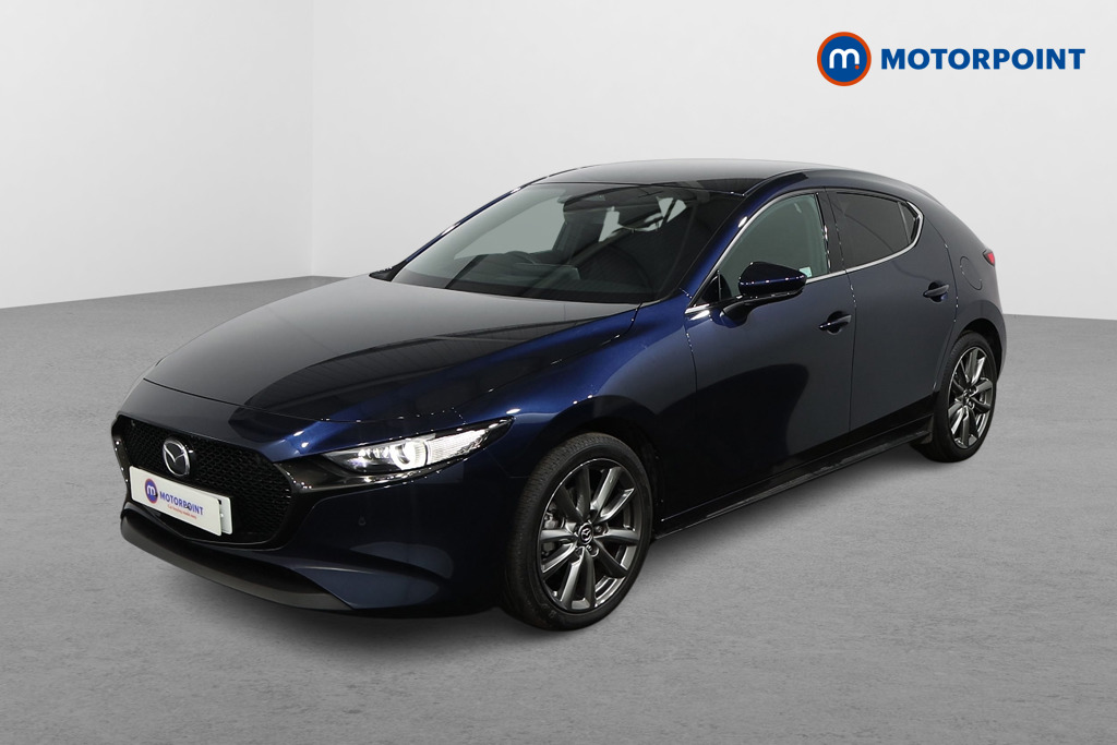 Mazda 3 Exclusive-Line Manual Petrol-Electric Hybrid Hatchback - Stock Number (1507753) - Passenger side front corner