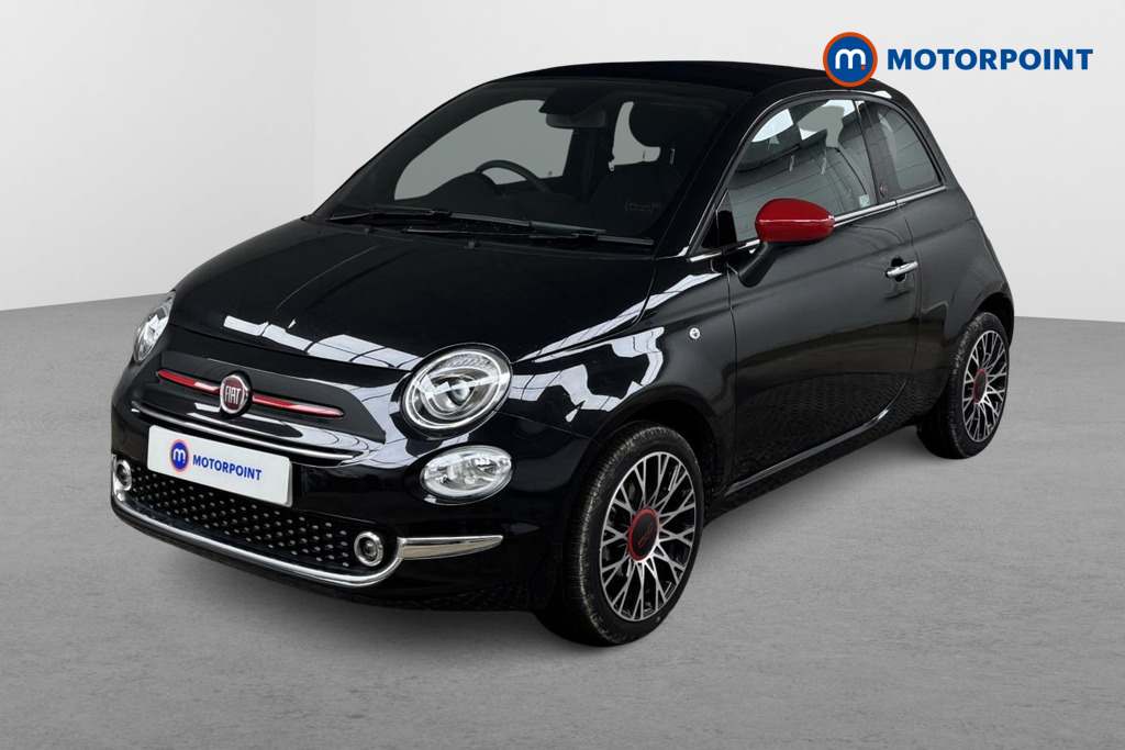 Fiat 500 RED Manual Petrol-Electric Hybrid Convertible - Stock Number (1508358) - Passenger side front corner