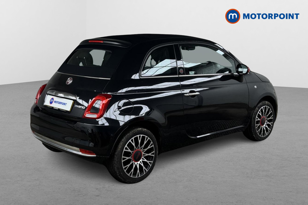 Fiat 500 RED Manual Petrol-Electric Hybrid Convertible - Stock Number (1508358) - Drivers side rear corner