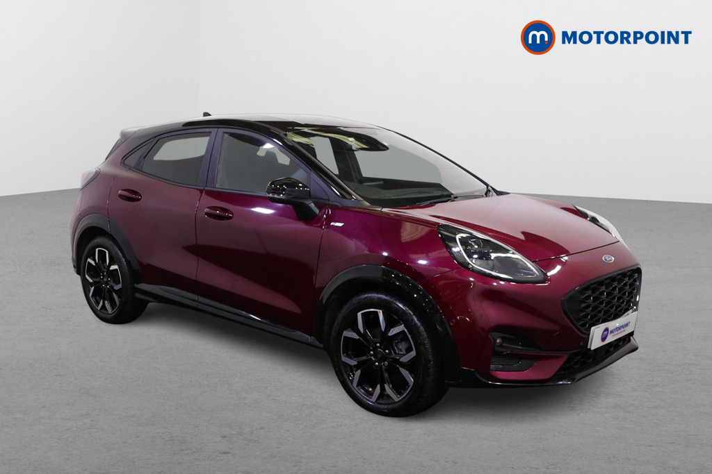 Ford Puma Vivid Ruby Edition Automatic Petrol-Electric Hybrid SUV - Stock Number (1507232) - Drivers side front corner