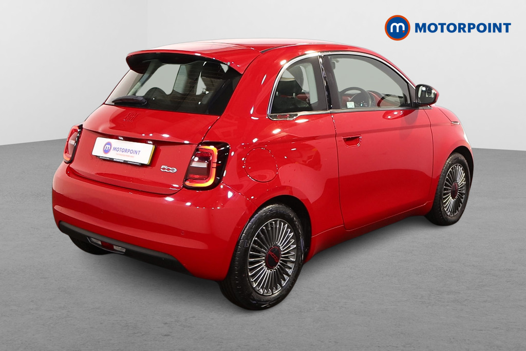 Fiat 500 RED Automatic Electric Hatchback - Stock Number (1515416) - Drivers side rear corner