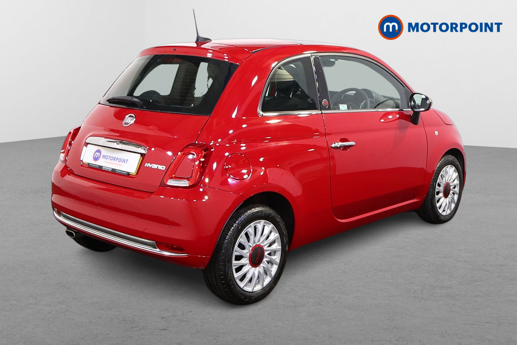 Fiat 500 RED Manual Petrol-Electric Hybrid Hatchback - Stock Number (1521503) - Drivers side rear corner