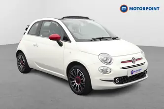 Fiat 500 RED Manual Petrol-Electric Hybrid Convertible - Stock Number (1523161) - Drivers side front corner