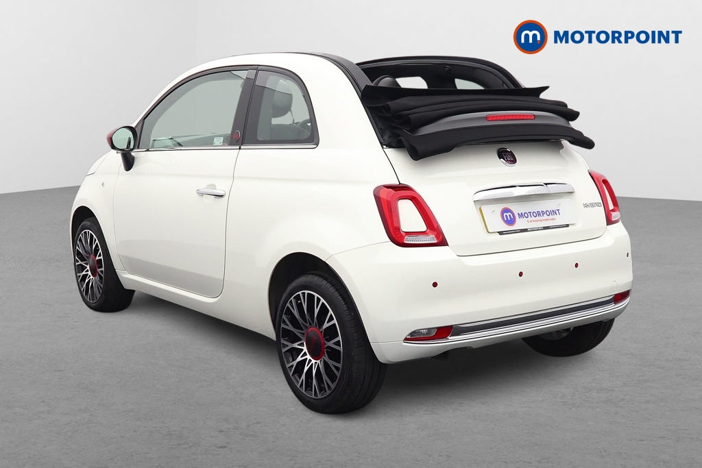 Fiat 500 RED Manual Petrol-Electric Hybrid Convertible - Stock Number (1523161) - Passenger side rear corner