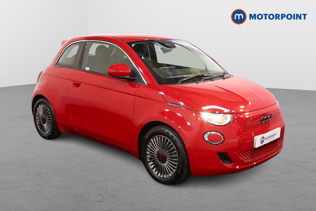 Fiat 500 RED Automatic Electric Hatchback - Stock Number (1527556) - Drivers side front corner