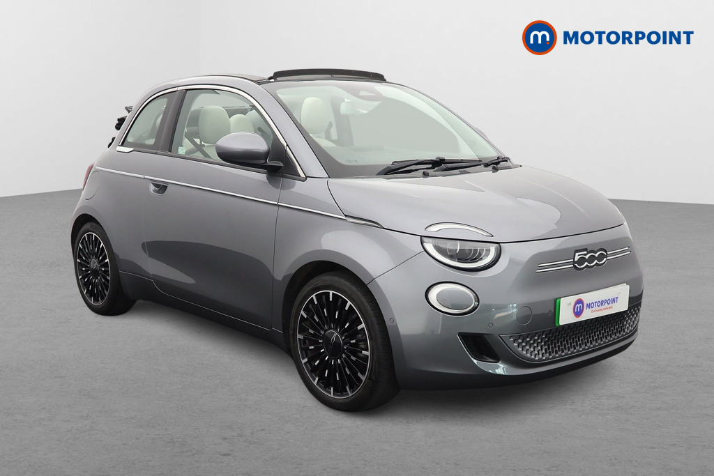 Fiat 500 La Prima Automatic Electric Convertible - Stock Number (1532395) - Drivers side front corner