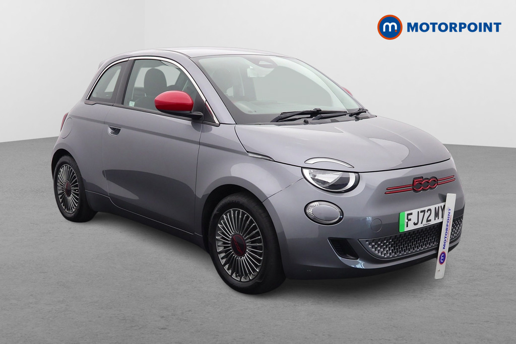 Fiat 500 RED Automatic Electric Hatchback - Stock Number (1543222) - Drivers side front corner