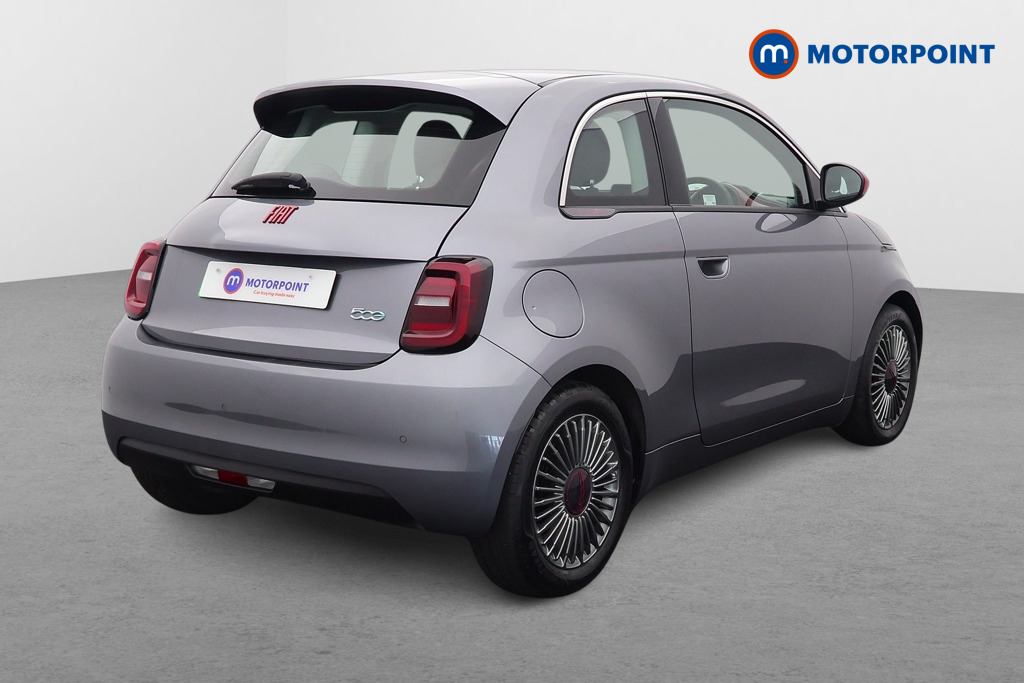 Fiat 500 RED Automatic Electric Hatchback - Stock Number (1543222) - Drivers side rear corner