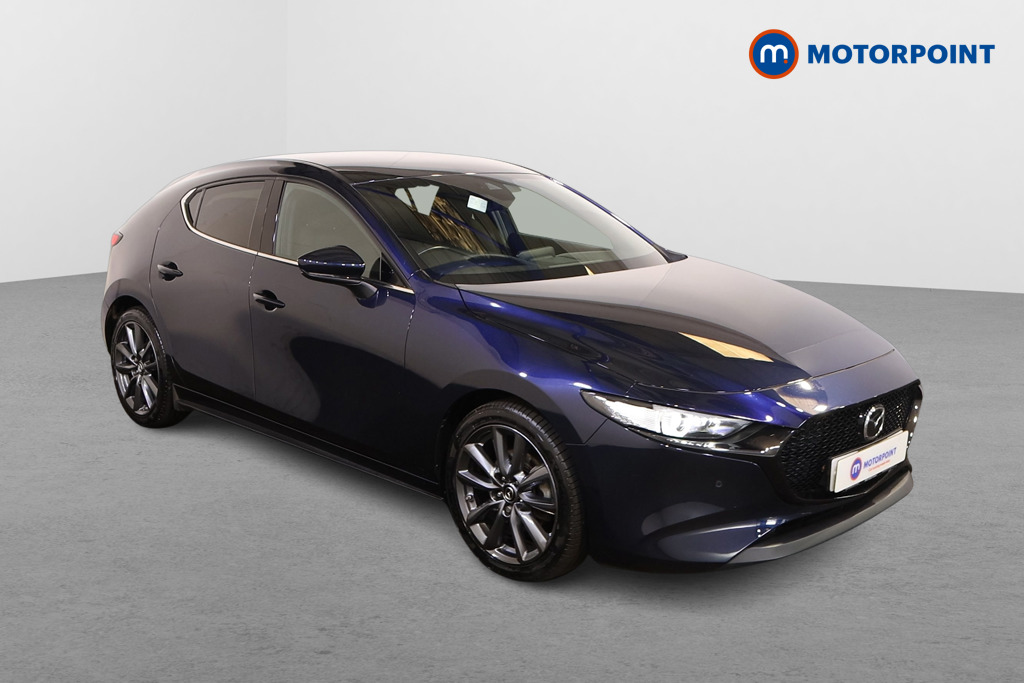 Mazda 3 Sport Lux Manual Petrol-Electric Hybrid Hatchback - Stock Number (1534734) - Drivers side front corner