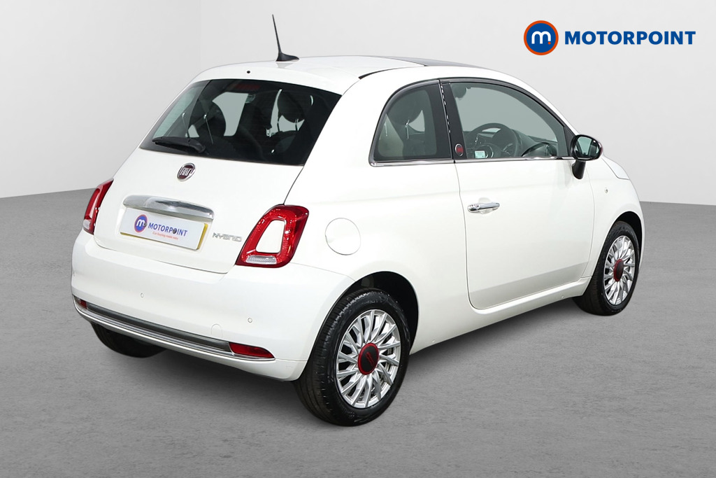 Fiat 500 RED Manual Petrol-Electric Hybrid Hatchback - Stock Number (1546398) - Drivers side rear corner