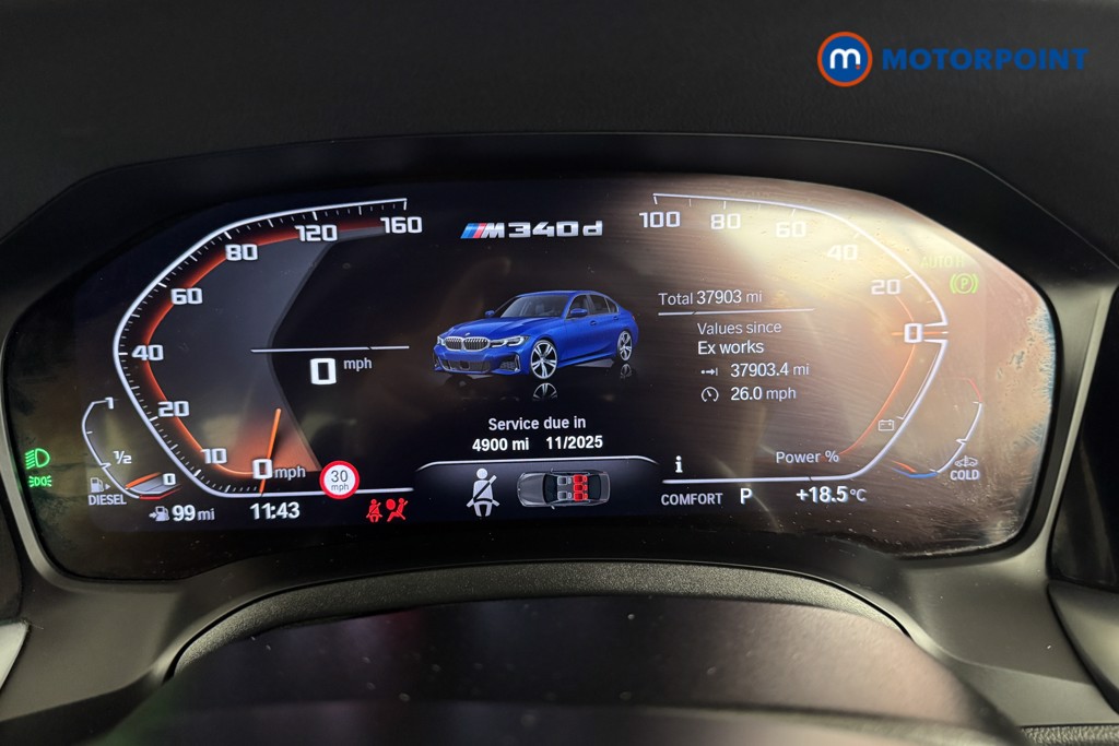 BMW 3 Series M340d Automatic Diesel Saloon - Stock Number (1543429) - 9th supplementary image