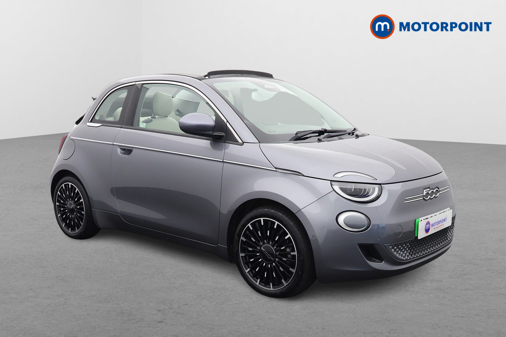 Fiat 500 La Prima Automatic Electric Convertible - Stock Number (1545807) - Drivers side front corner