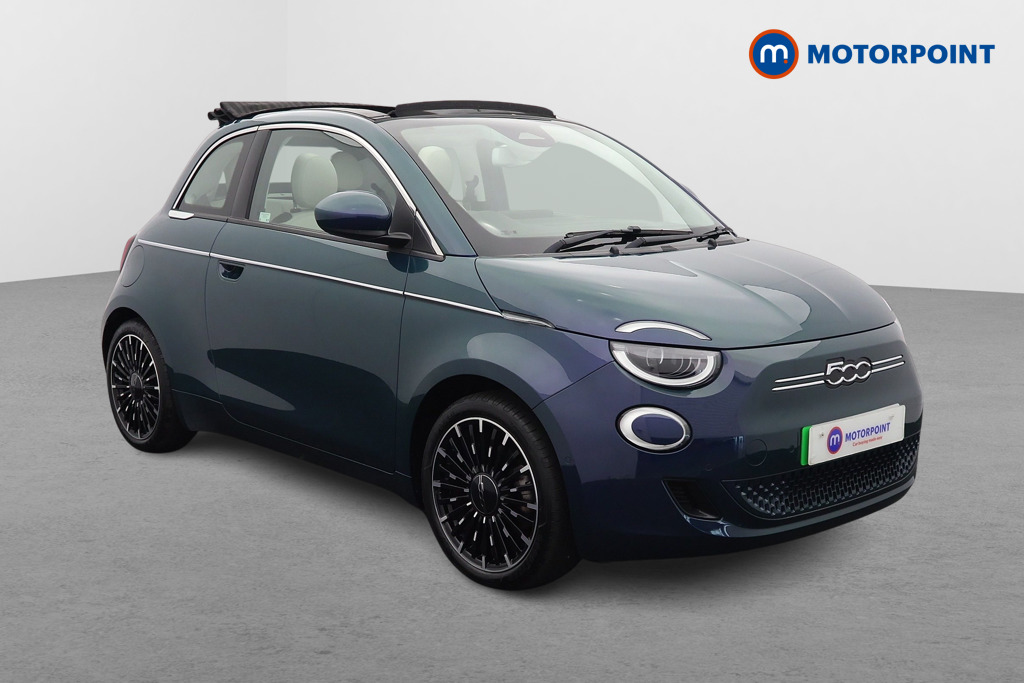 Fiat 500 La Prima Automatic Electric Convertible - Stock Number (1545452) - Drivers side front corner
