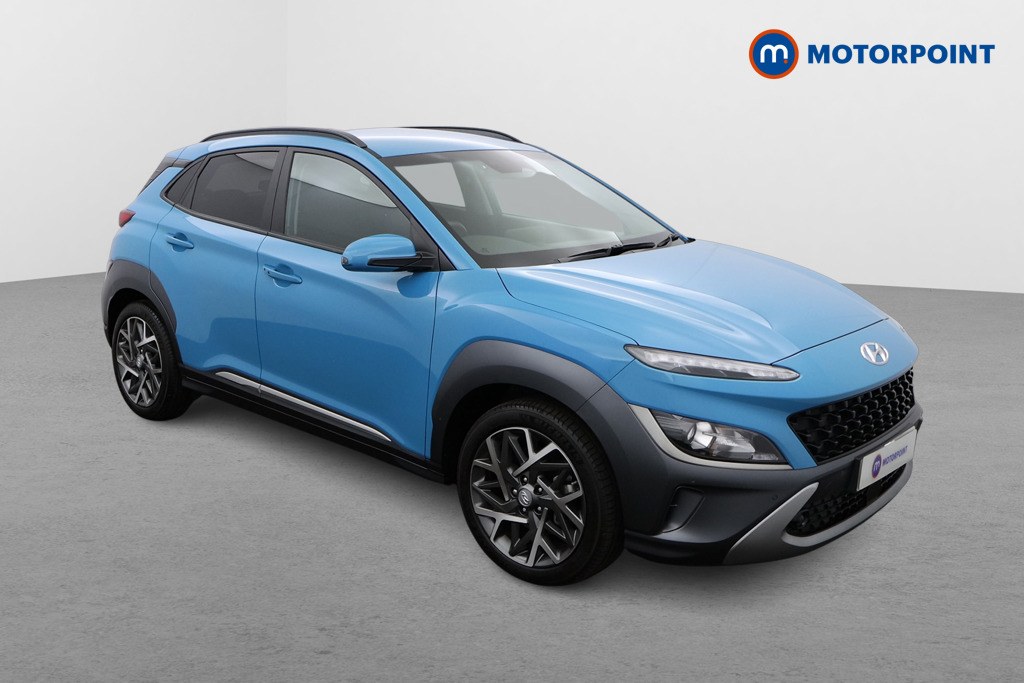 Hyundai Kona Premium Automatic Petrol-Electric Hybrid SUV - Stock Number (1545657) - Drivers side front corner