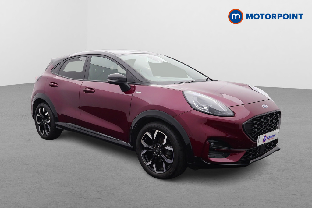 Ford Puma Vivid Ruby Edition Automatic Petrol-Electric Hybrid SUV - Stock Number (1561373) - Drivers side front corner