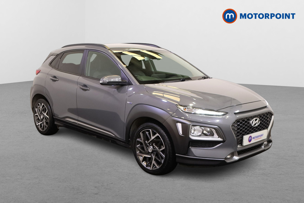 Hyundai Kona Premium Automatic Petrol-Electric Hybrid SUV - Stock Number (1567262) - Drivers side front corner