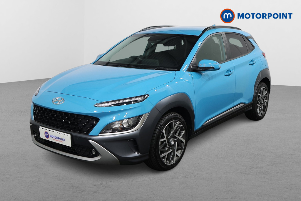 Hyundai Kona Premium Automatic Petrol-Electric Hybrid SUV - Stock Number (1574487) - Passenger side front corner
