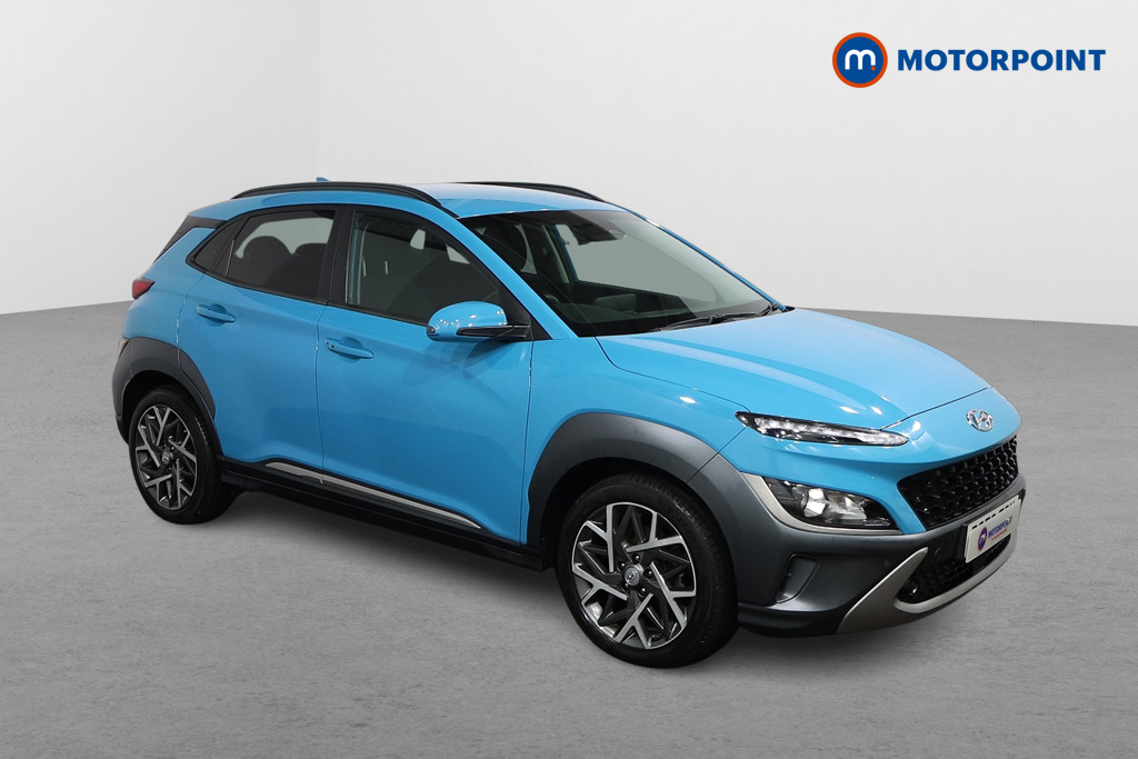 Hyundai Kona Premium Automatic Petrol-Electric Hybrid SUV - Stock Number (1574487) - Drivers side front corner