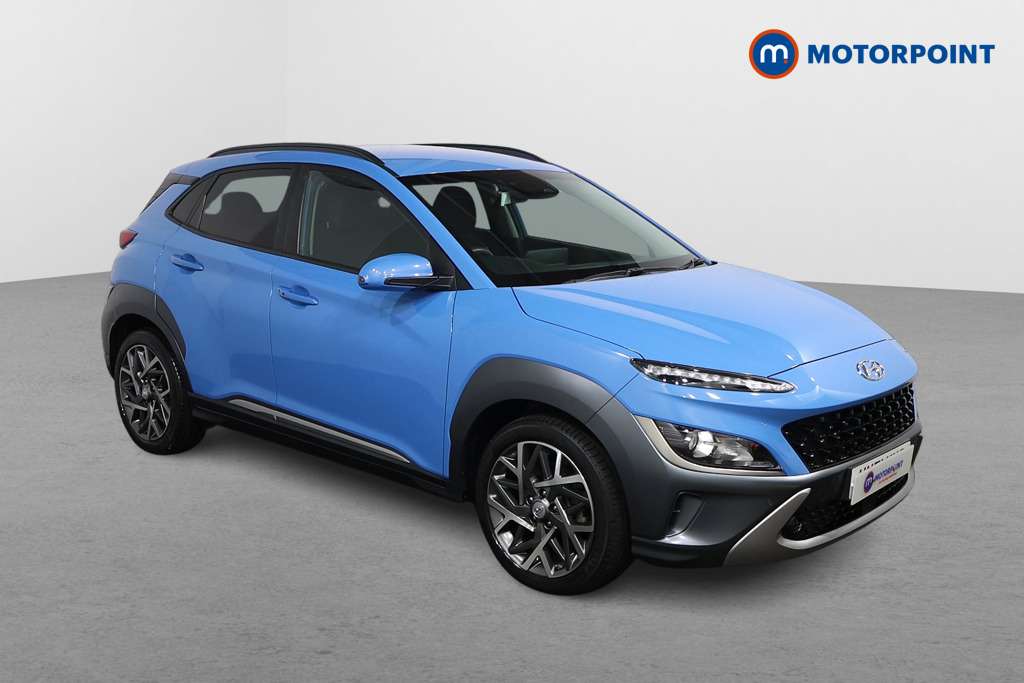 Hyundai Kona Premium Automatic Petrol-Electric Hybrid SUV - Stock Number (1588096) - Drivers side front corner