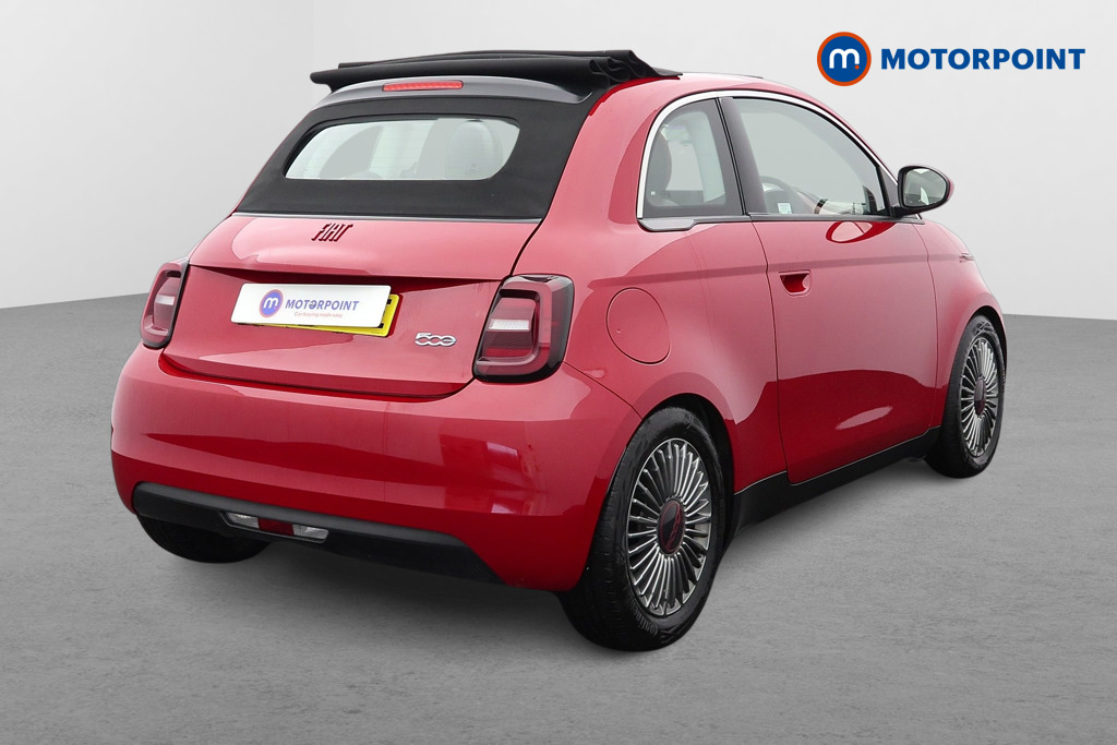 Fiat 500 RED Automatic Electric Convertible - Stock Number (1603446) - Drivers side rear corner