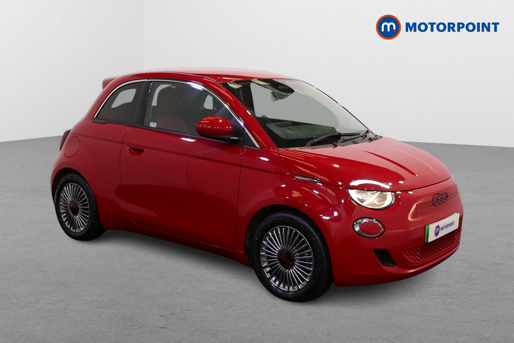 Fiat 500 RED Automatic Electric Hatchback - Stock Number (1616627) - Drivers side front corner