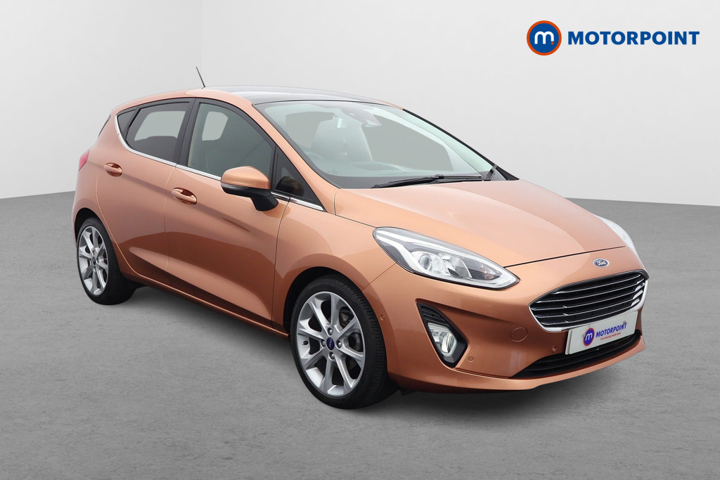 Ford Fiesta Titanium B-Pluso Play Automatic Petrol Hatchback - Stock Number (1632283) - Drivers side front corner