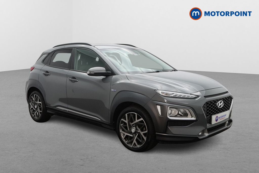 Hyundai Kona Premium Automatic Petrol-Electric Hybrid SUV - Stock Number (1628401) - Drivers side front corner