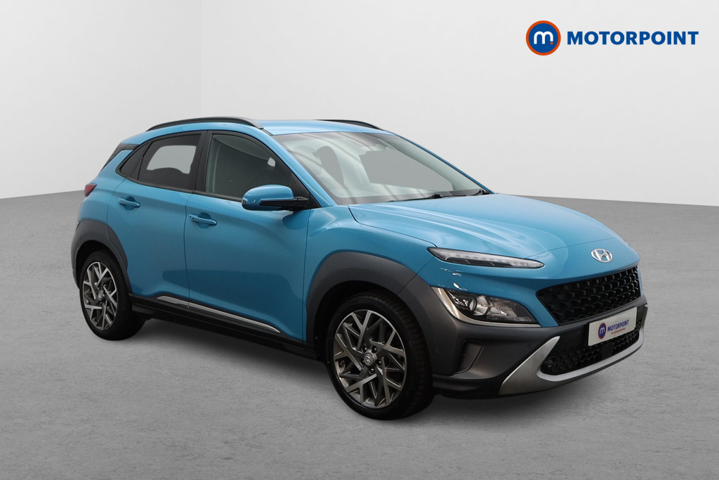 Hyundai Kona Premium Automatic Petrol-Electric Hybrid SUV - Stock Number (1635077) - Drivers side front corner