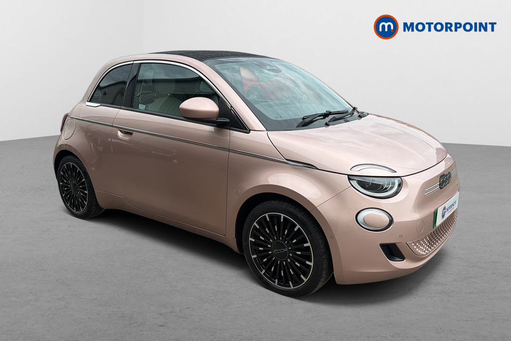 Fiat 500 La Prima Automatic Electric Convertible - Stock Number (1646328) - Drivers side front corner