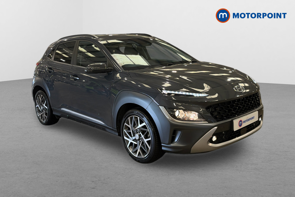 Hyundai Kona Premium Automatic Petrol-Electric Hybrid SUV - Stock Number (1653321) - Drivers side front corner
