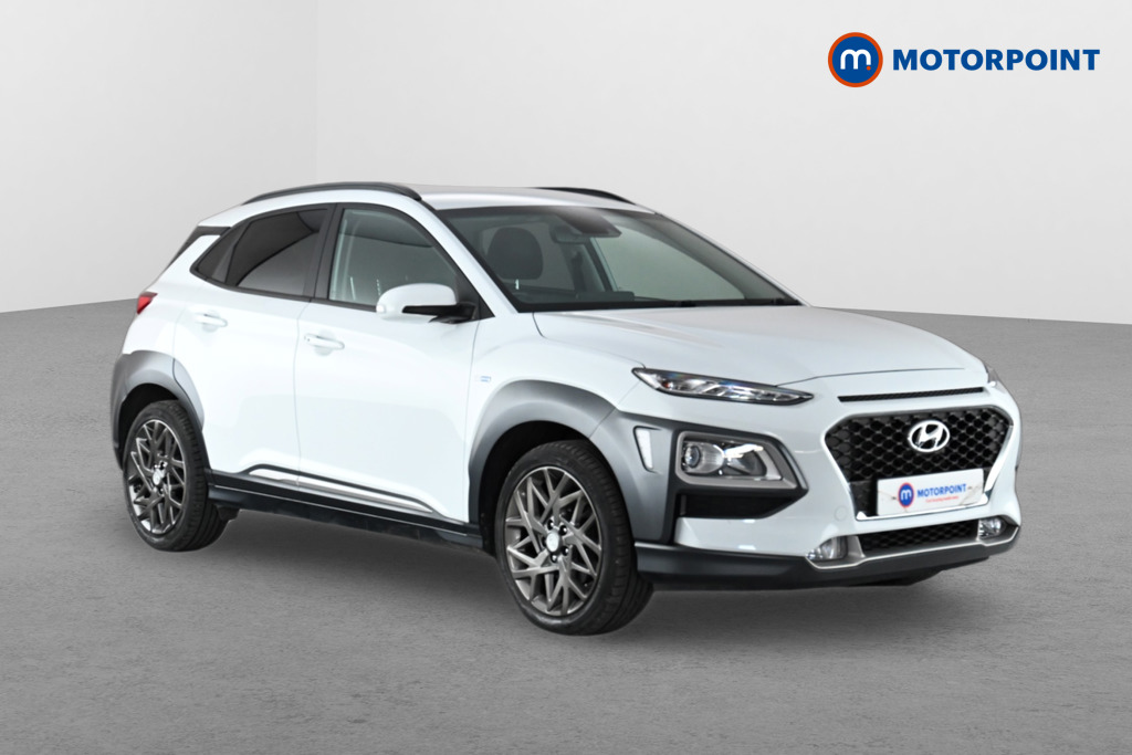 Hyundai Kona Premium Automatic Petrol-Electric Hybrid SUV - Stock Number (1658585) - Drivers side front corner