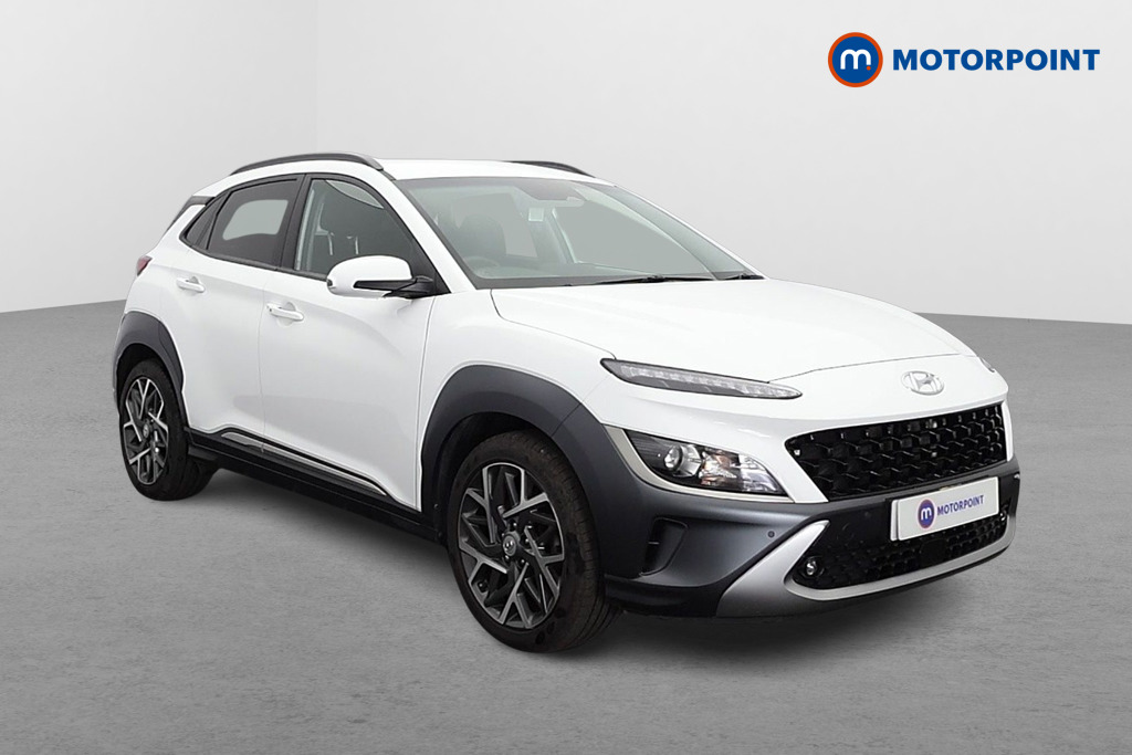 Hyundai Kona Premium Automatic Petrol-Electric Hybrid SUV - Stock Number (1655625) - Drivers side front corner