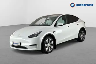 Tesla Model Y Long Range Automatic Electric SUV - Stock Number (1660122) - Passenger side front corner