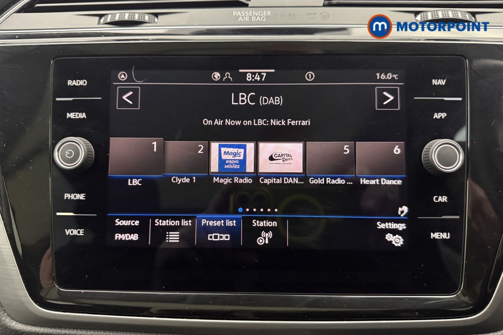 Volkswagen Touran Match Automatic Petrol People Carrier - Stock Number (1666019) - 4th supplementary image
