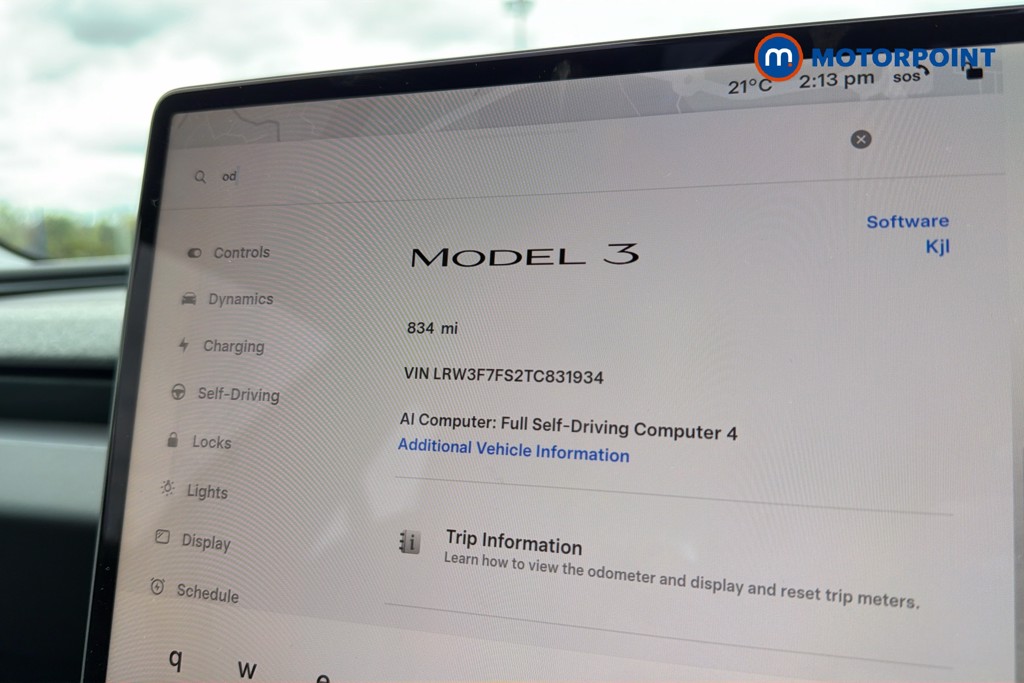 Tesla Model 3 Rwd 4Dr Auto Textile -Plus Vegan Leather Automatic Electric Saloon - Stock Number (1671151) - 8th supplementary image
