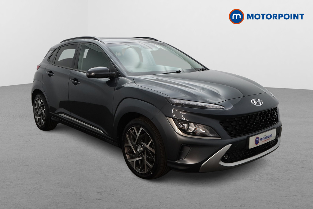 Hyundai Kona Premium Automatic Petrol-Electric Hybrid SUV - Stock Number (1663260) - Drivers side front corner