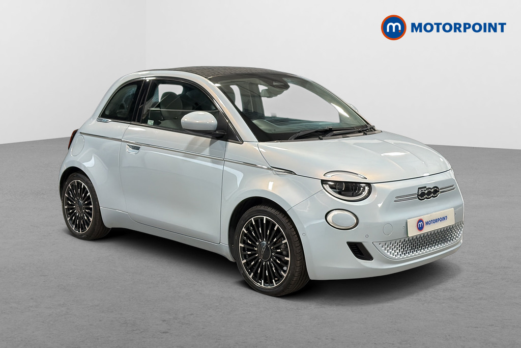 Fiat 500 La Prima Automatic Electric Convertible - Stock Number (1672415) - Drivers side front corner