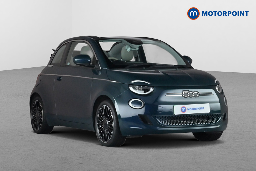 Fiat 500 La Prima Automatic Electric Convertible - Stock Number (1678615) - Drivers side front corner